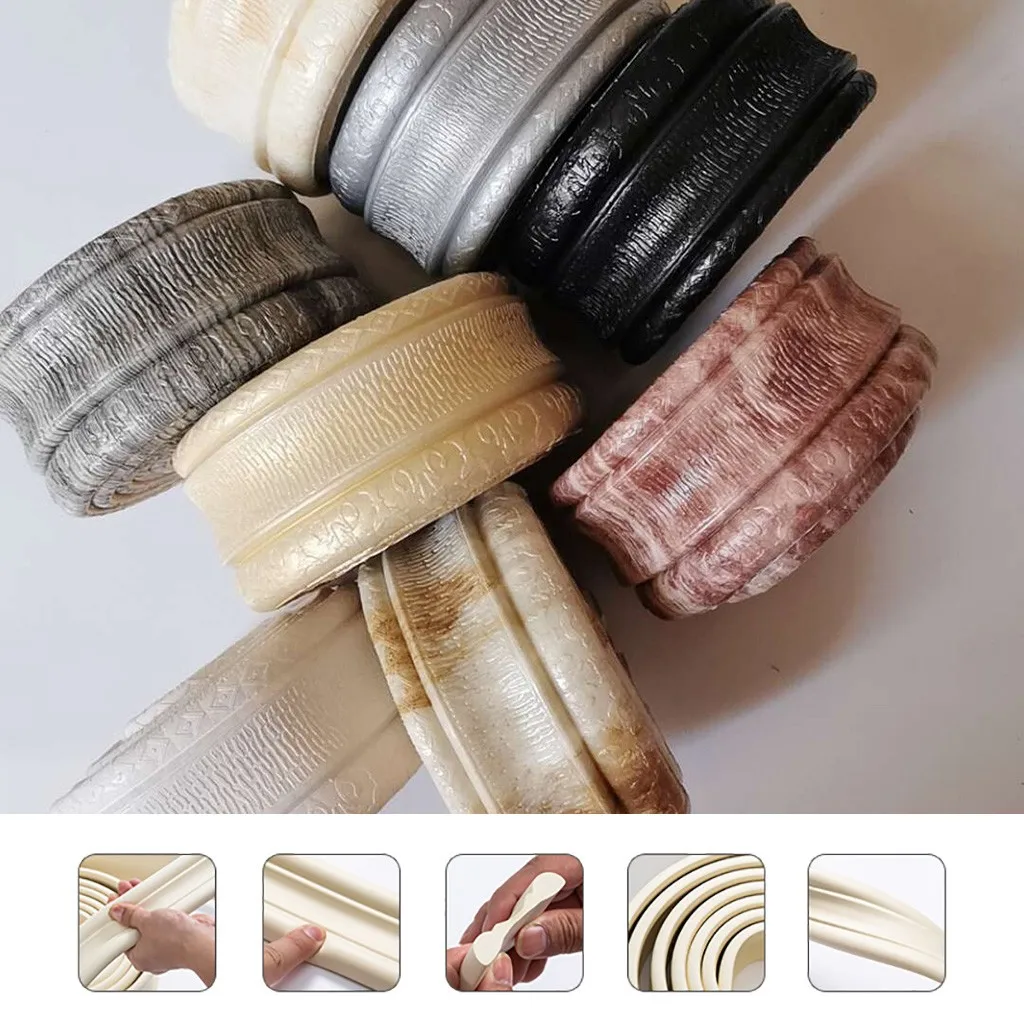 3D талии плинтус DIY самоклеющейся Водонепроницаемый узор обои границы Кухня ТВ