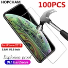 Защитная пленка для экрана Iphone 11, 8, 7, 6S, 6, 100, 4, закаленное стекло, ультратонкая, с закругленными краями, 9H, 5S шт.лот