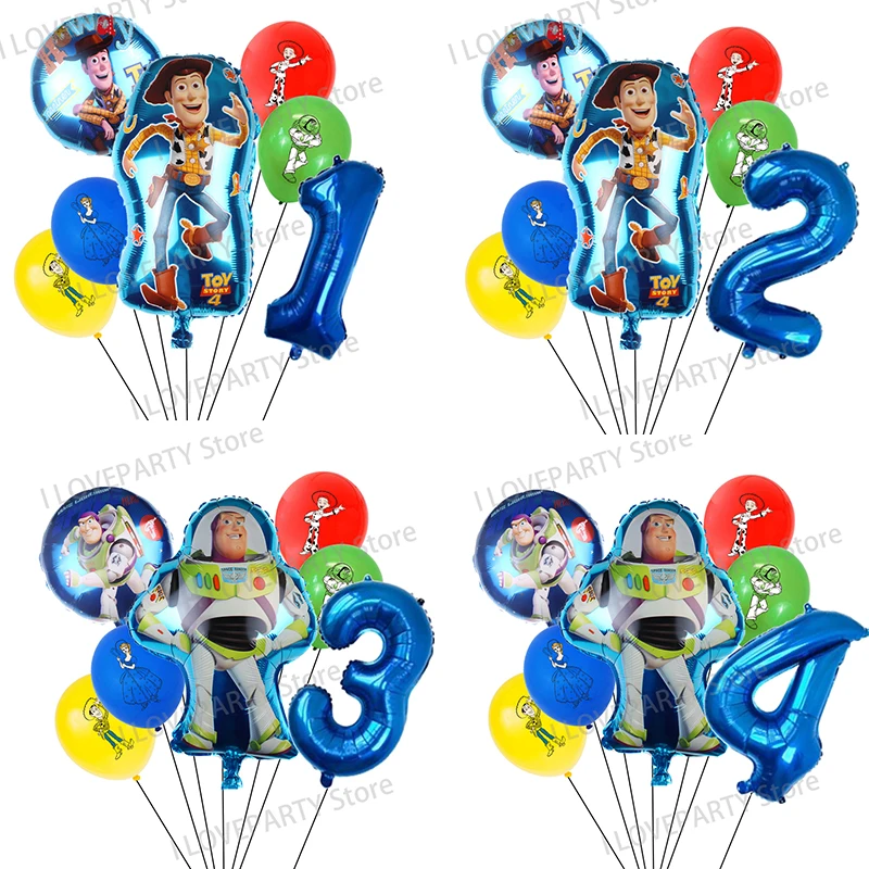 Воздушные шары в виде истории игрушек для детей 7 шт. 1 2 3 4 6 8 9 лет украшения дня