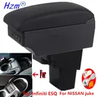 Для NISSAN juke подлокотник для Infiniti эсквайр автомобиль Подлокотник 2010-2019 аксессуары интерьера коробка для хранения модифицированные детали USB светодиодный