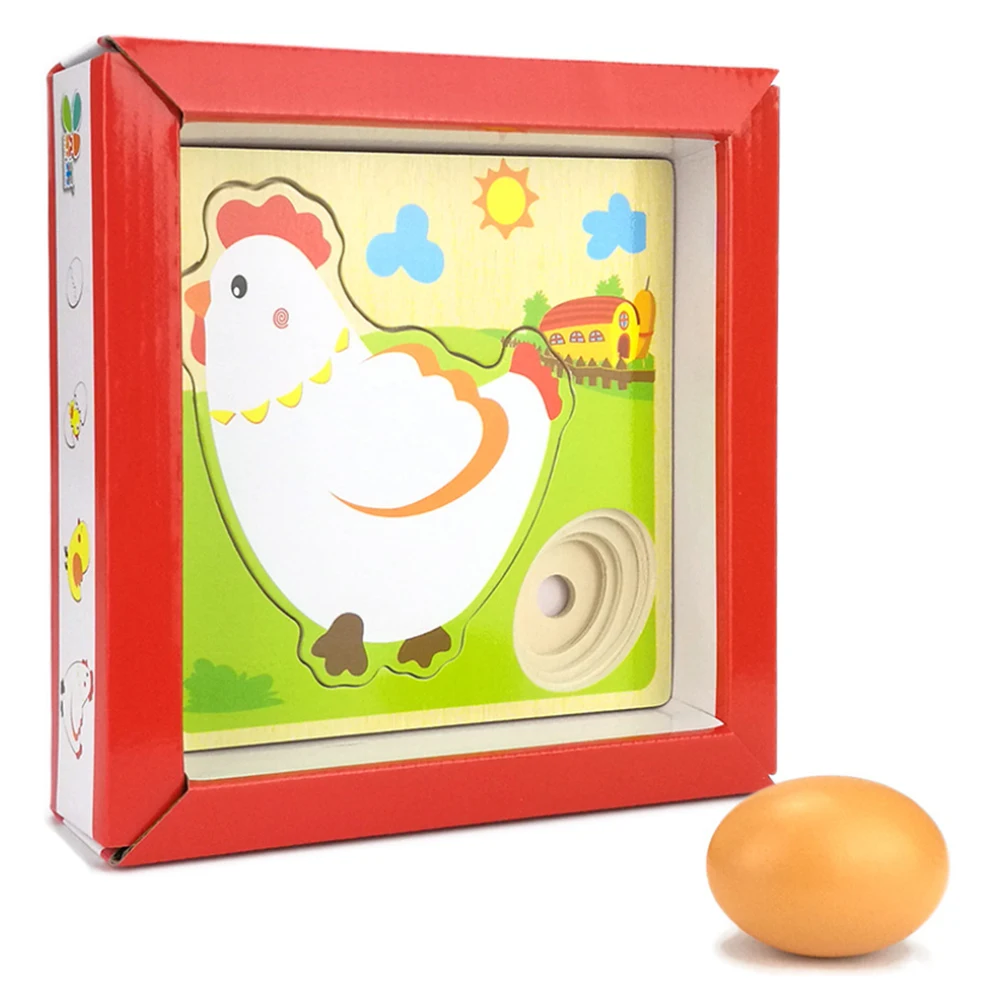 Деревянный 3D-пазл многослойные Развивающие Игрушки для раннего развития курица