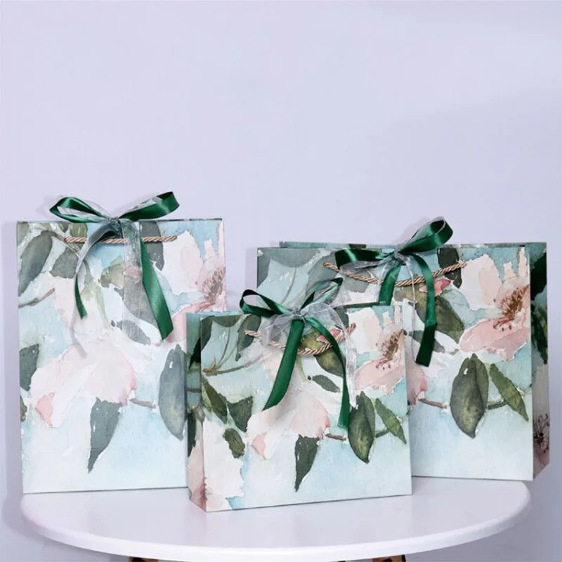 

5pcs/lot Painting Gift Bag Clothes Shoes Reusuable Shopping Bag Packaging Gifts Candy Bag Baby Shower Party Decoration Supplies