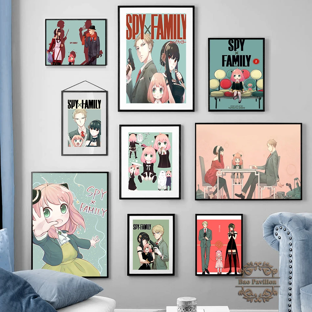 

Spy x Family Anime Cartoon Role Poster Japanese Manga Wall Picture Bedroom Prints Canvas Painting Wall Art Decor Otaku Collect