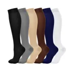 Носки женскиемужские длинные компрессионные эластичные, носки до бедра, смешные спортивные для уличной вечеринки, до середины икры, разные цвета