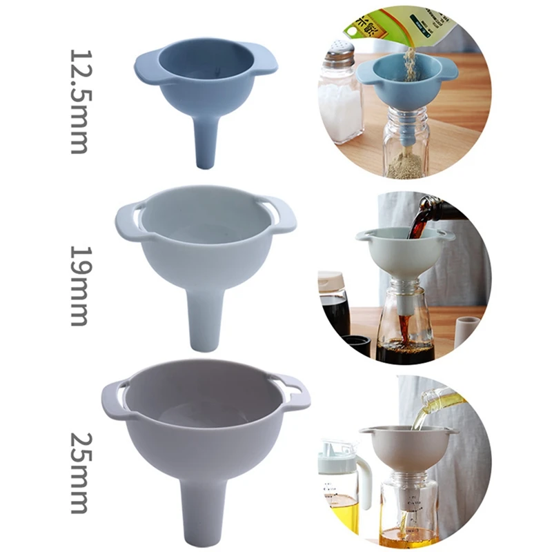 

4-in-1 Funnels Set Oil Strainer Kitchen Tools Oil Water Spices Wine Flask Filter Plastic Kitchen Accessories home