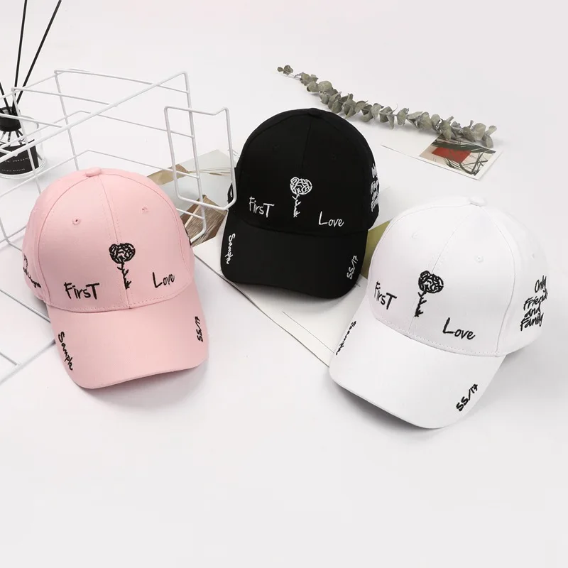 2019 модная бейсболка с надписью вышивка и цветок Мужская женская пара летняя