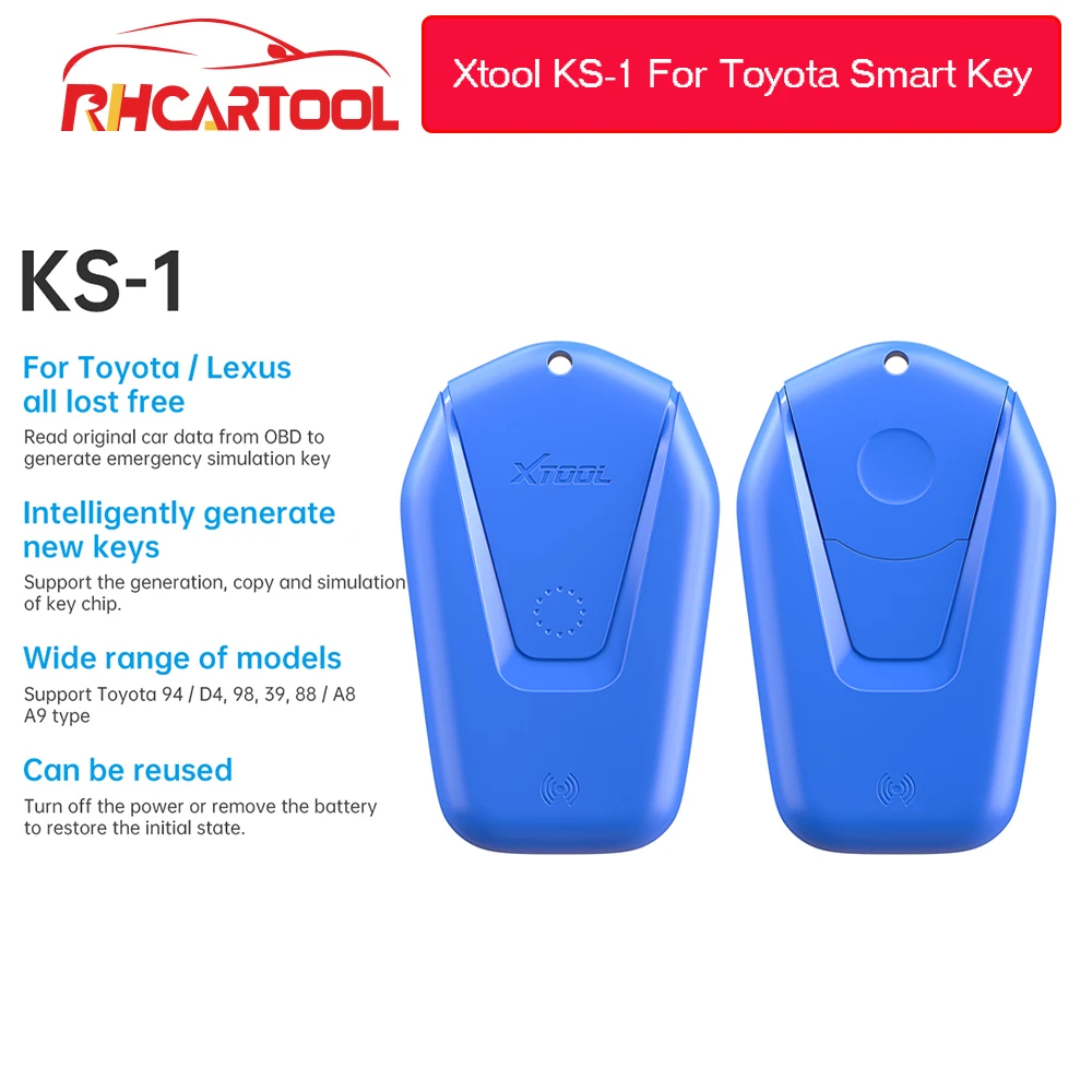 Оригинальный эмулятор XTOOL KS 1 Blue для PS90 X100 PAD2 PAD3 PAD Elite A80 All Lost через OBD2 KC100 подходит