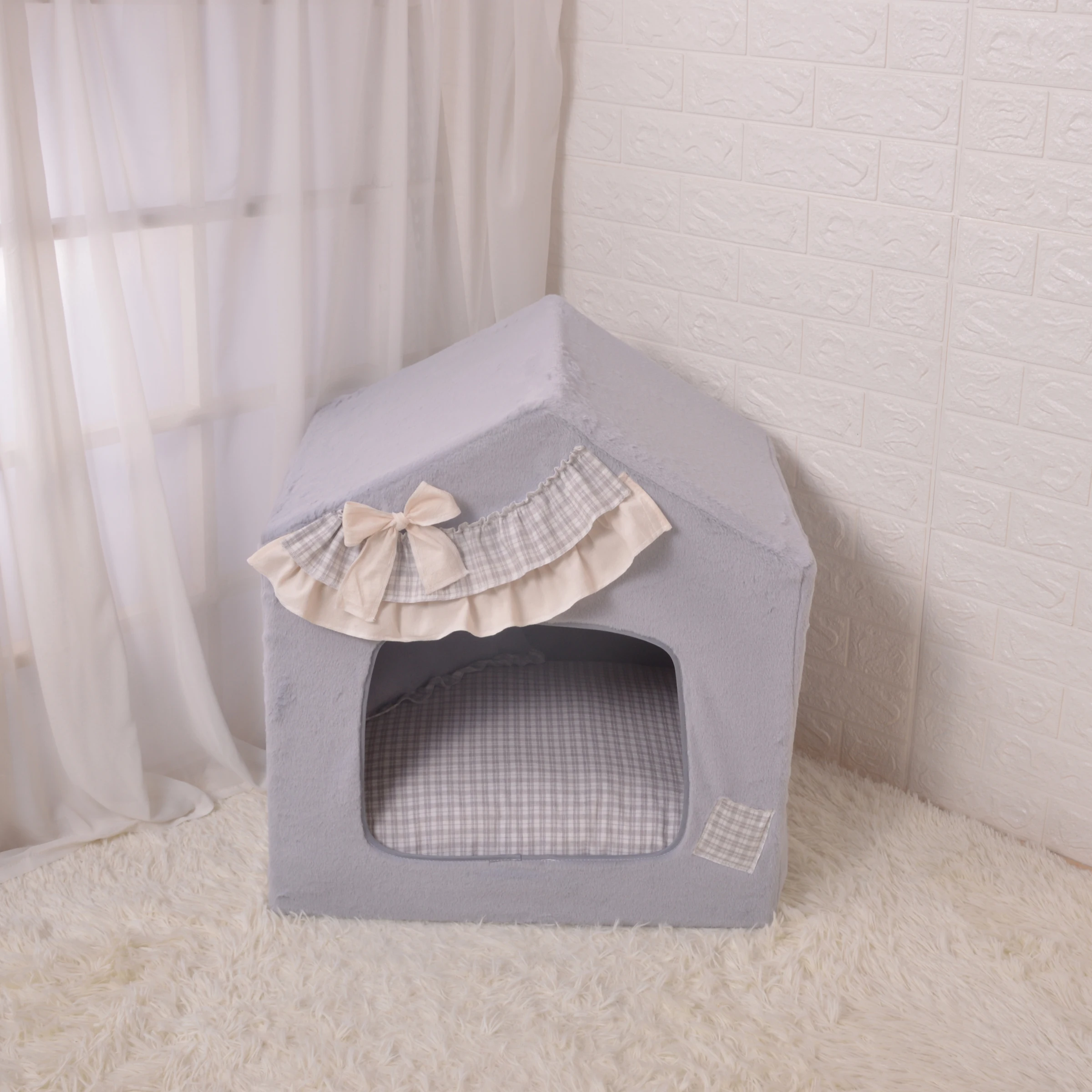 

Bunny Fleece Pet House Luxury Dog House Puppy's Home