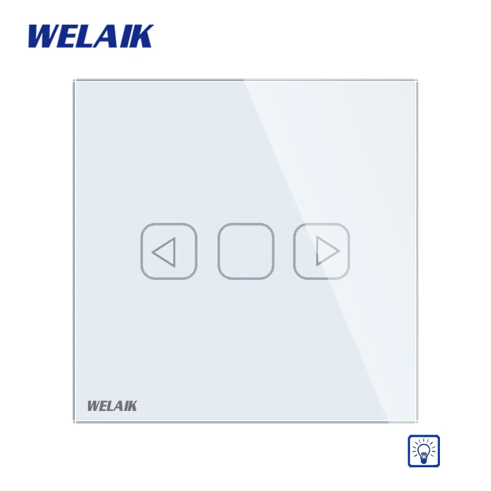 WELAIK UK настенный сенсорный выключатель-Кристалл Стекло-панель Переключатель-затемнение сенсорный выключатель смарт-переключатель B1911TGW