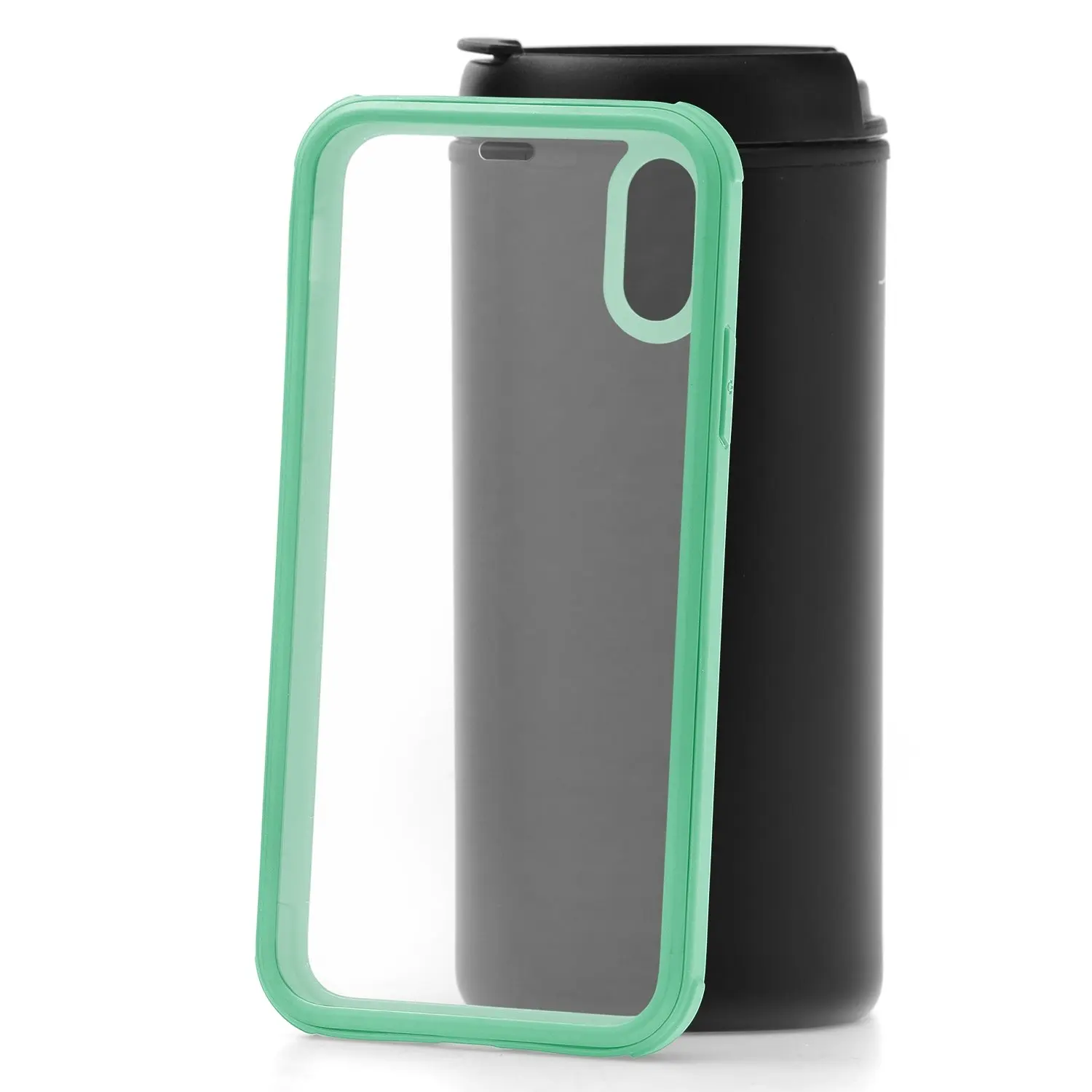 Чехол для iPhone X XS Kruche Flexible Side Frame Black Dark green Red Green Purple | Мобильные телефоны и