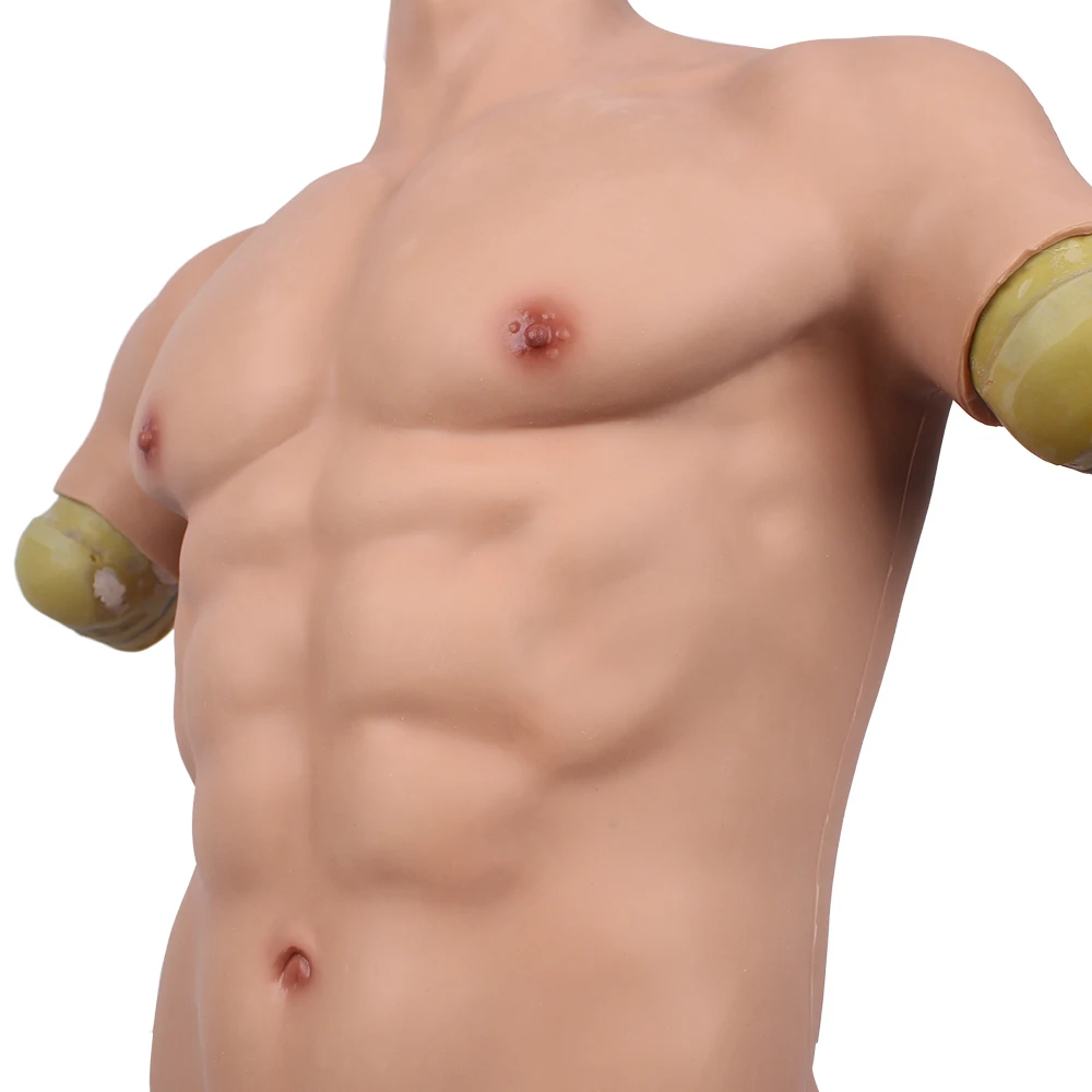 Имитация брюшного мышца костюм силиконовая грудь для худых людей улучшение