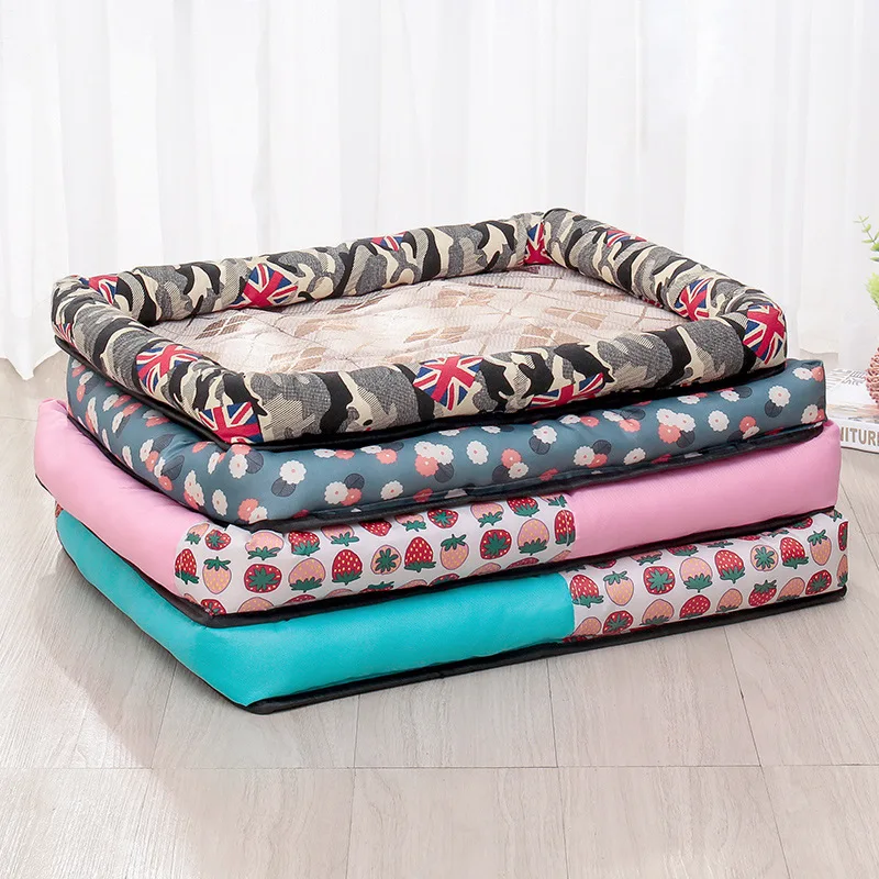 Кровать для больших собак удобное мягкое одеяло водонепроницаемый летний коврик