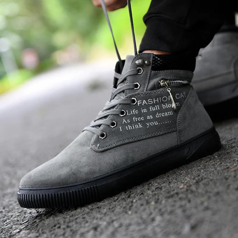 2018 популярные мужские ботинки модные теплые зимние мужская обувь Осенняя