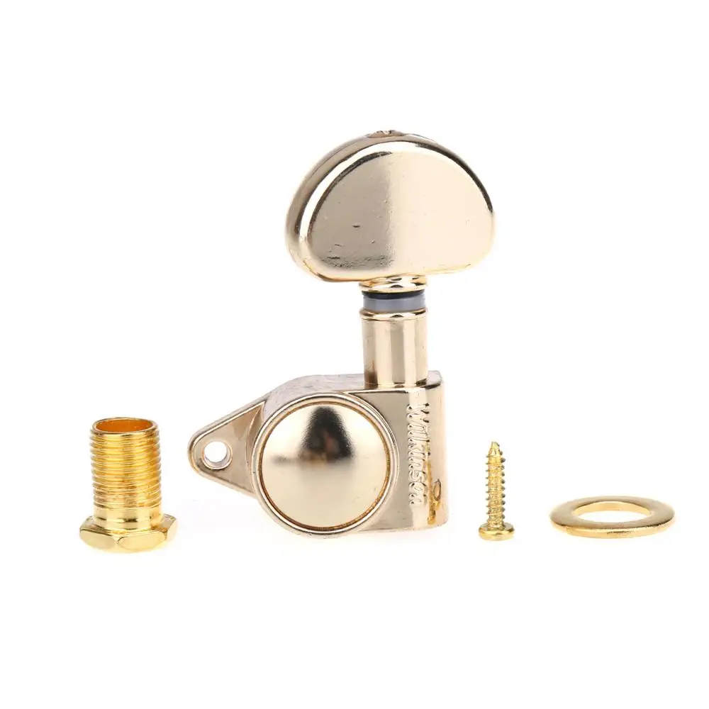 Wilkinson 3R3L Roto Style Sealed Guitar Tuners Machine Heads Tuning Pegs Keys Set for Gibson or Epiphone Les Paul Gold | Спорт и