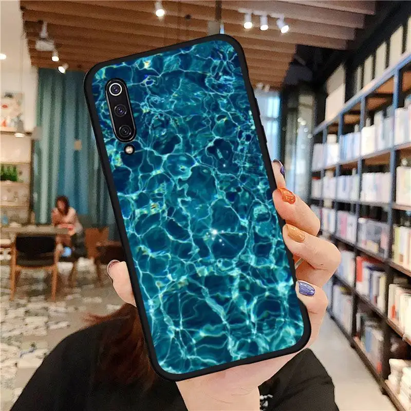 

Blue sea waves beach Phone Case black For Xiaomi Redmi mi note 7 8t 9 9t 9s 8 10 10t 11 pro lite K20 max 3
