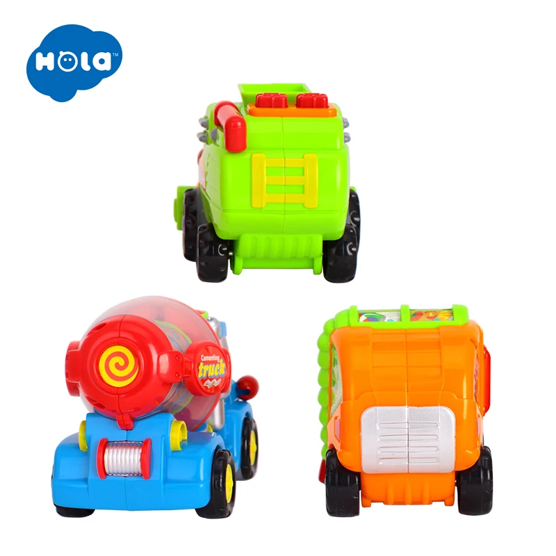 HOLA игрушки 386 оптовая продажа Детские Push &amp Go фрикционные игрушечные грузовики