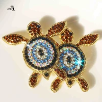 yayi jewelry fashion multi color glass huge sea turtles dangle crystal women ancient silver color wear ear band tassel earrings