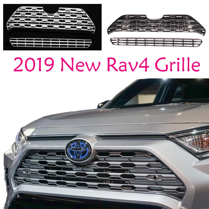 Используется для Toyota RAV4 Hybrid 2019 2020 передний бампер почек гоночный гриль ABS