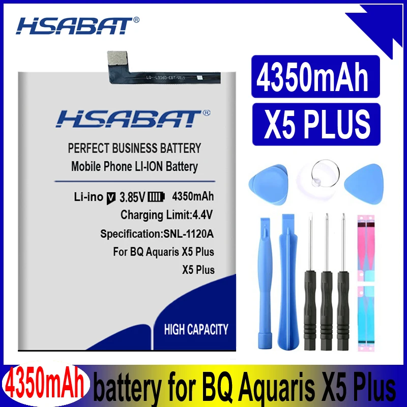 Аккумулятор HSABAT X5 Plus 4350 мА · ч для BQ Aquaris бесплатные инструменты | Мобильные