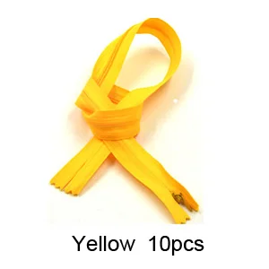 DG001-Yellow Класс AAA 3#20 шт закрытые невидимые молнии 28 см для подушки, платья, 60 см DIY Швейные наборы Аксессуары молнии 40 см - Цвет: DG001-Yellow