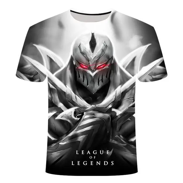 Футболка с 3D принтом League of Legends games мужская женская футболка с коротким рукавом Yasuo Leesin Darius Garen Thresh большой размер 6XL - Цвет: TXK298