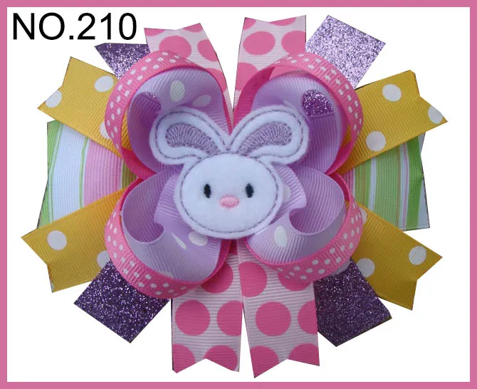 Бесплатная доставка 24 шт. D group пасхальные банты для волос заколки в виде кролика