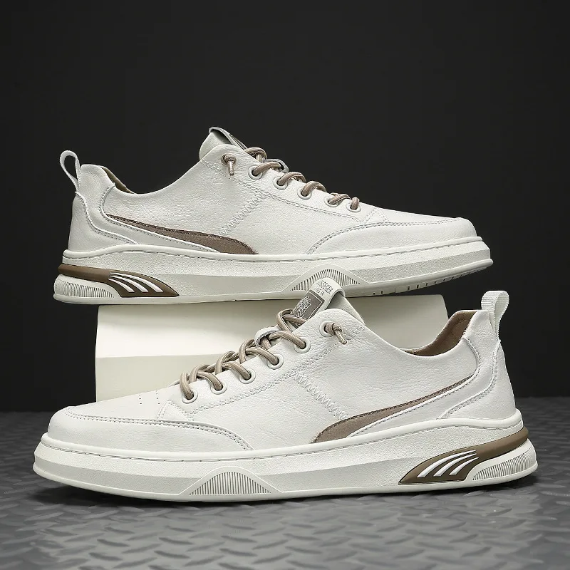 

Мужские дизайнерские кожаные туфли, коричневые повседневные Мокасины в полоску на плоской подошве для скейтбординга, на осень, 2022