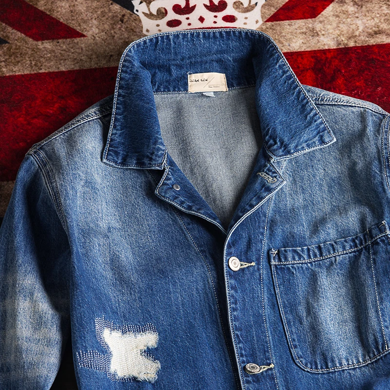 Men Denim Jumpsuit Long Sleeve Blue Workwear Hip Hop Streetwear Jeans Overalls Fashion Cargo Pants Leisure Freight Trousers