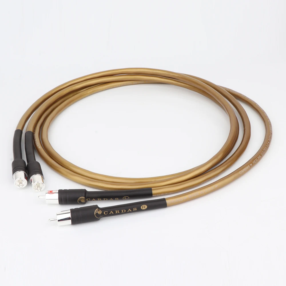 

Cardas Hexlink Golden 5-C OCC Copper Audio Interconnect Cable With Carbon Fiber RCA Plug Connector Cable Audio Wire