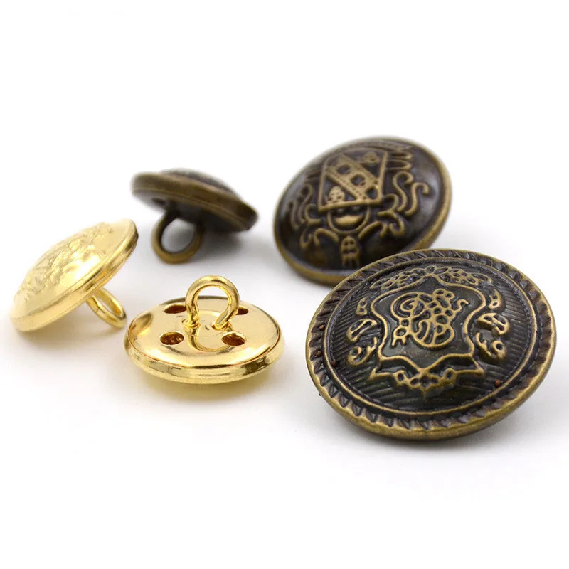 10 шт. медная Пряжка винтажный логотип бронзовая старинная Серебристая джинсовая