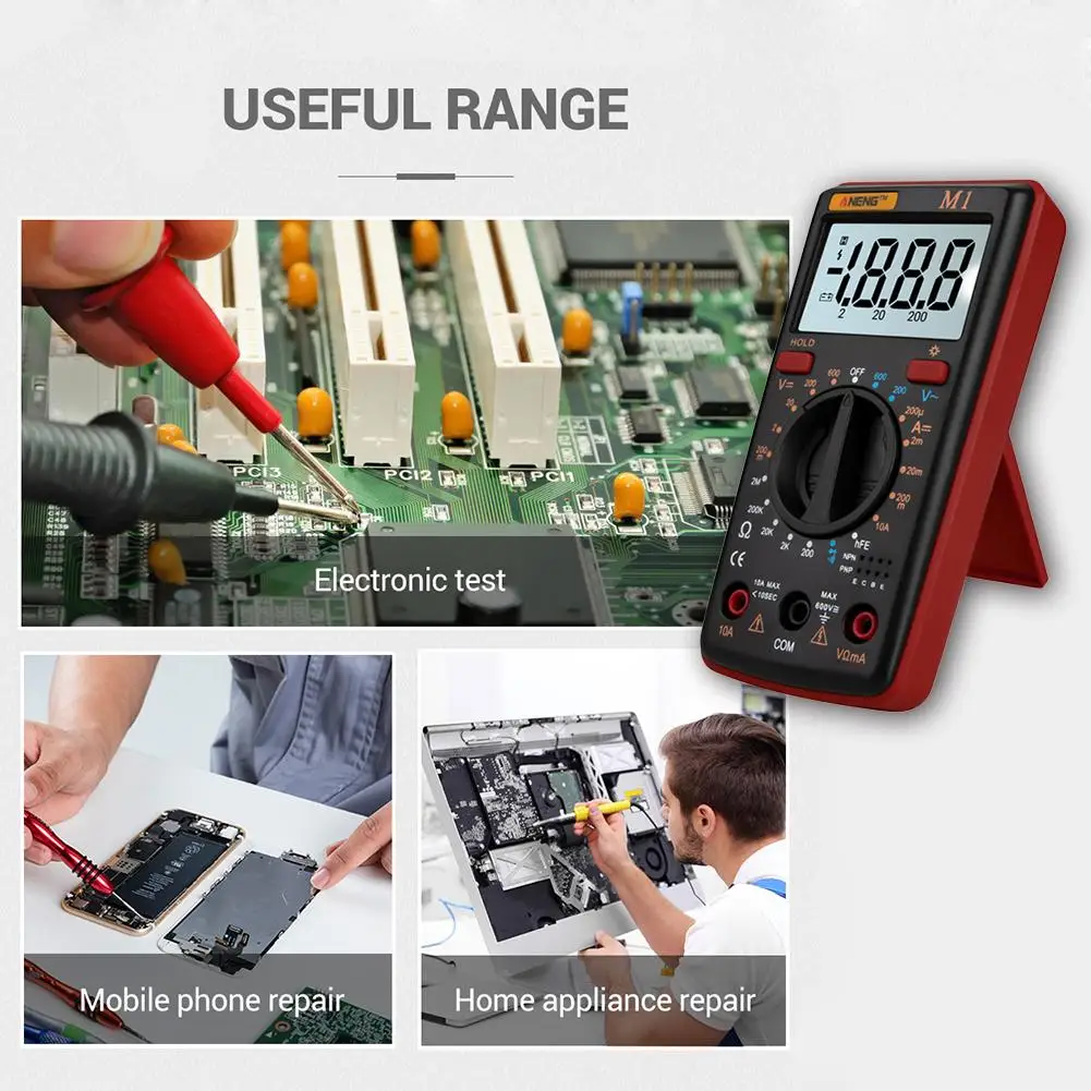 ANENG LCD Backlight Digital Multimeter Voltage/Current/Resistance/NCV Tester Measurement of DC Current AC Voltage Test Tools | Инструменты