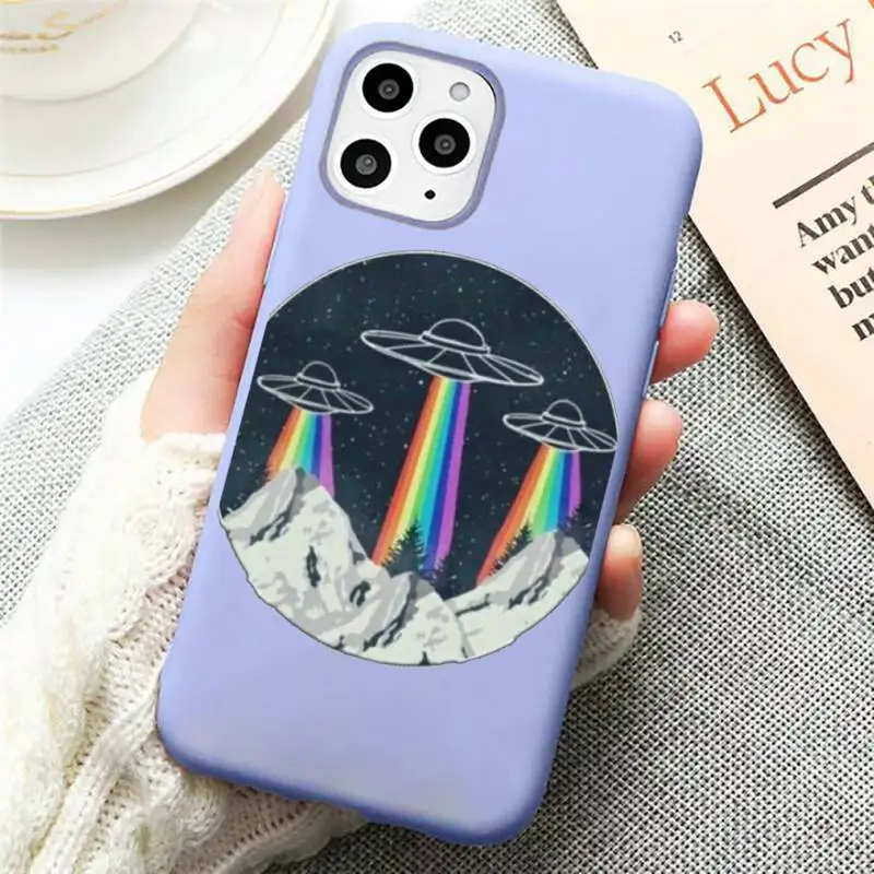 

Cute Cartoon Astronaut Moon Phone Case Candy Color Violet for iPhone 11 12 pro XS MAX 8 7 6 6S Plus X SE 2020 XR