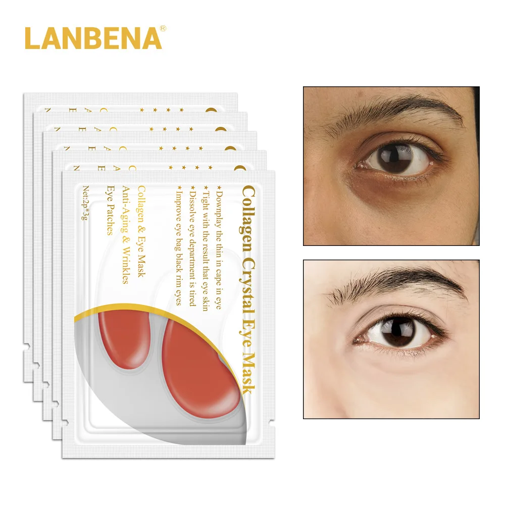 1Pair Collagen Crystal Eye Mask Dark Circles Remove Anti-Aging Wrinkle Skin Care Puffiness Moisturizing 6 Colors |