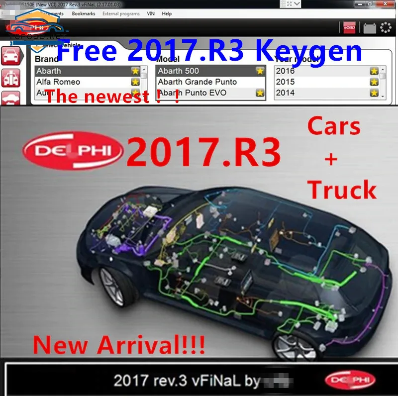 Новейшее программное обеспечение delicht 2017.R3 бесплатное Keygen для 150e Multidiag Vd Ds150e с