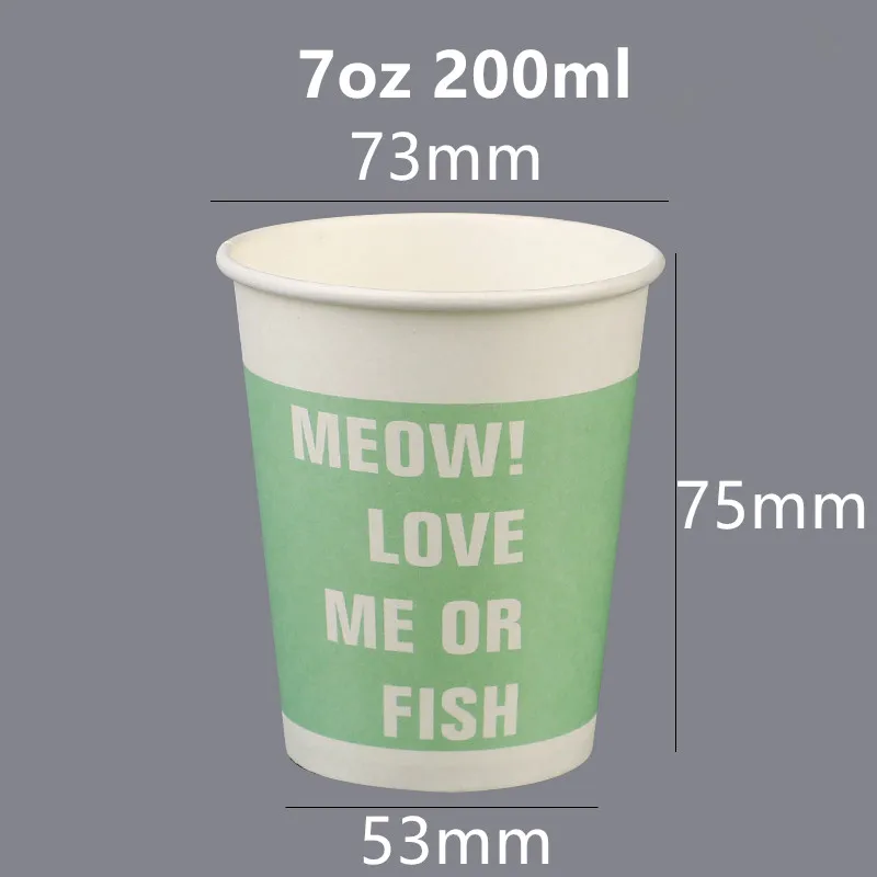100 шт. индивидуальные одноразовые бумажные стаканчики 9oz 250ml на свадьбу и День
