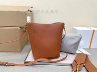10040 with logo top design large capacity multi color one shoulder messenger fashion trend leisure and all match bucket bag