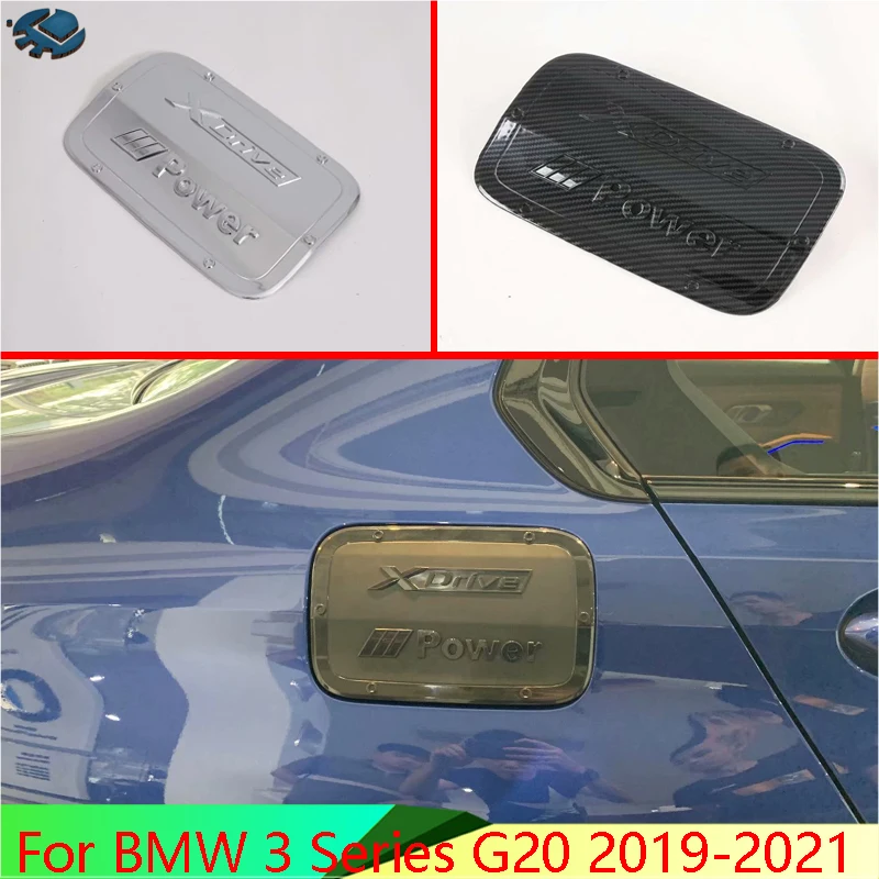 

For BMW 3 Series G20 2019-2021 Car Accessories ABS Chrome fuel tank cap cover car-styling trim oil fuel cap protective