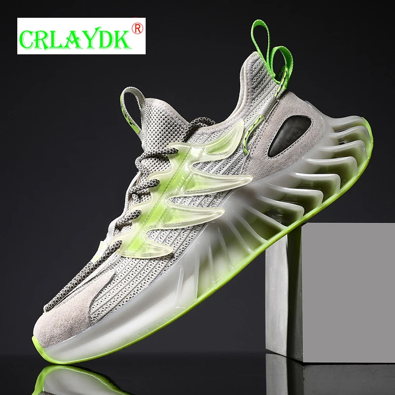 

CRLAYDK Fashion Men's Breathable Mesh Casual Shoes Shock Absorbing Running Sneakers Blade Boys Sport Trainers Outdoor Tennis