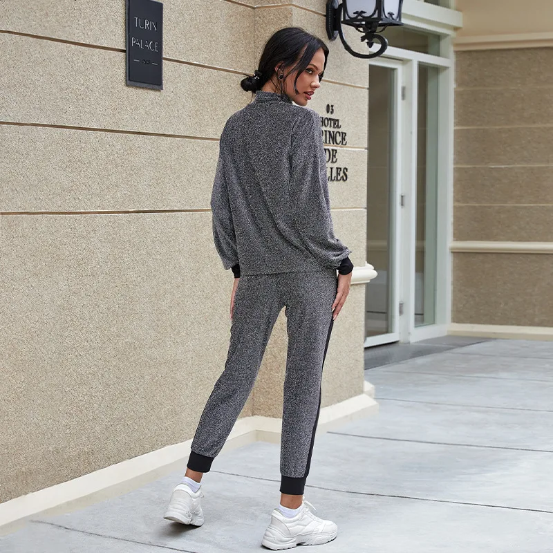

TRODEAM 2021 New Fashion Long Sleeve O Neck Tracksuit Women's 2020 Autumn Winter Two Piece Set Top And Pants Women Suit Outwear