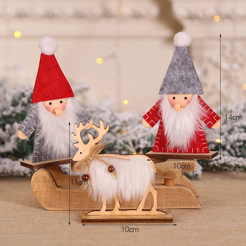 1 шт. деревянное украшение &quotЛось&quot войлок плюшевый Санта Клаус Олень