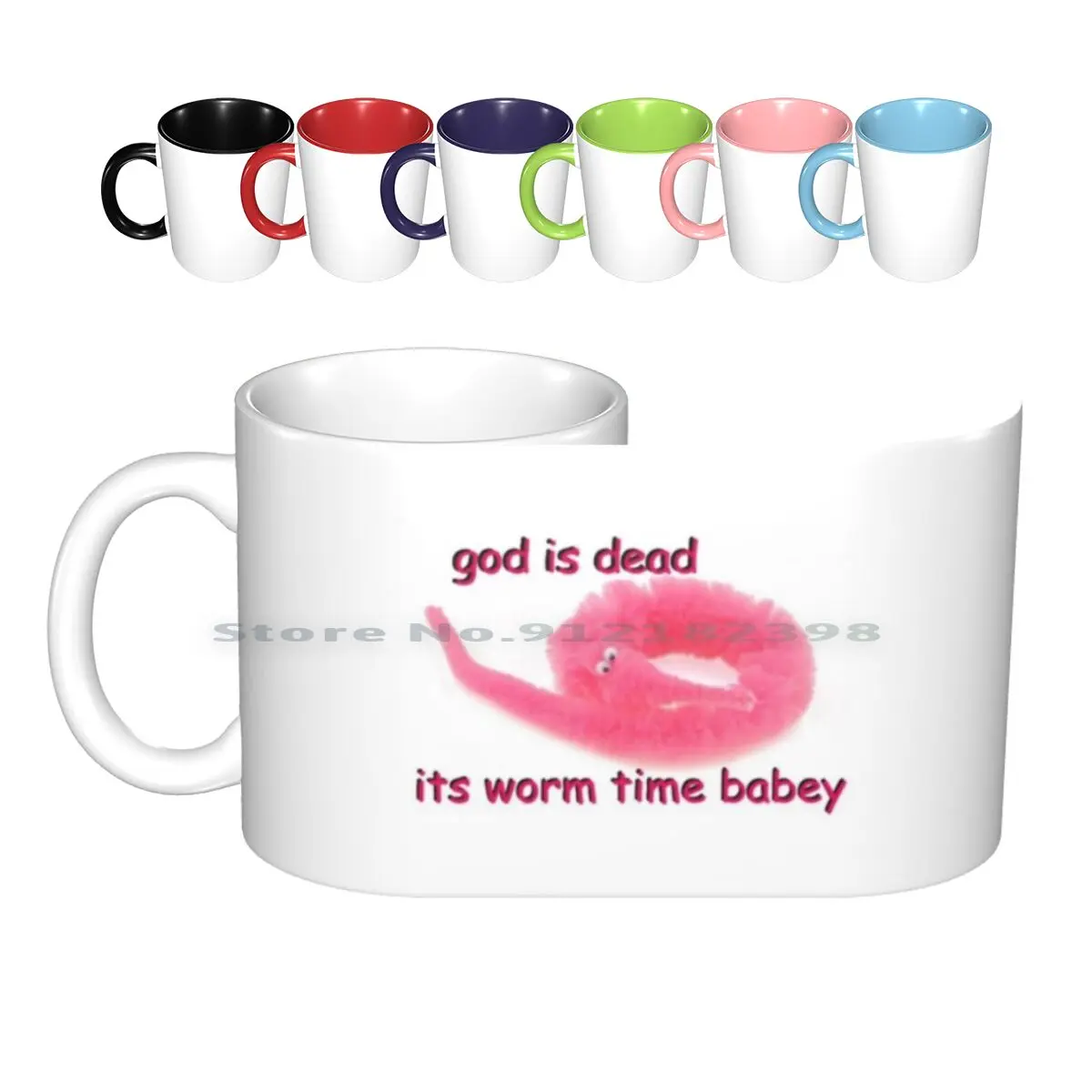 

Керамические кружки «Червь с любовью», кофейные чашки, кружка для молока, чая, червь, время, червь на нитке, волшебный червь, червь, Бэйби Бог