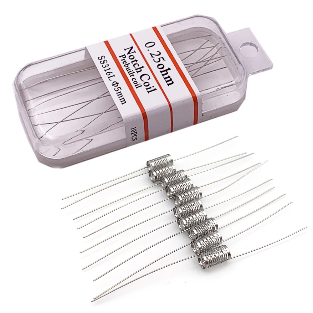 Нагревательный провод SS316L с насечкой 0 25 Ом готовая собранная головка для RDA RBA