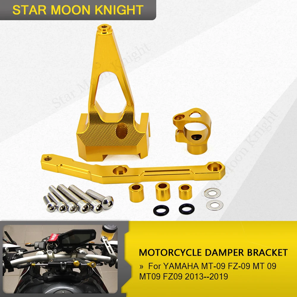 

For YAMAHA MT 09 MT-09 MT09 FZ09 FZ-09 2013-2019 Motorcycles Adjustable Steering Stabilize Damper Bracket Mount Support Kit