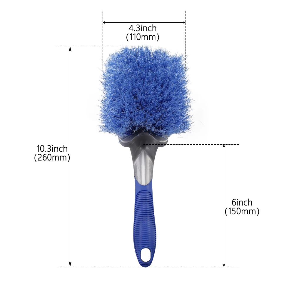 

SPTA Multifunctional Car Wash Wheel Hub Brush Non-Slip Handle Car Tire Cleaning Brush Car Detailing Car Washing Tool