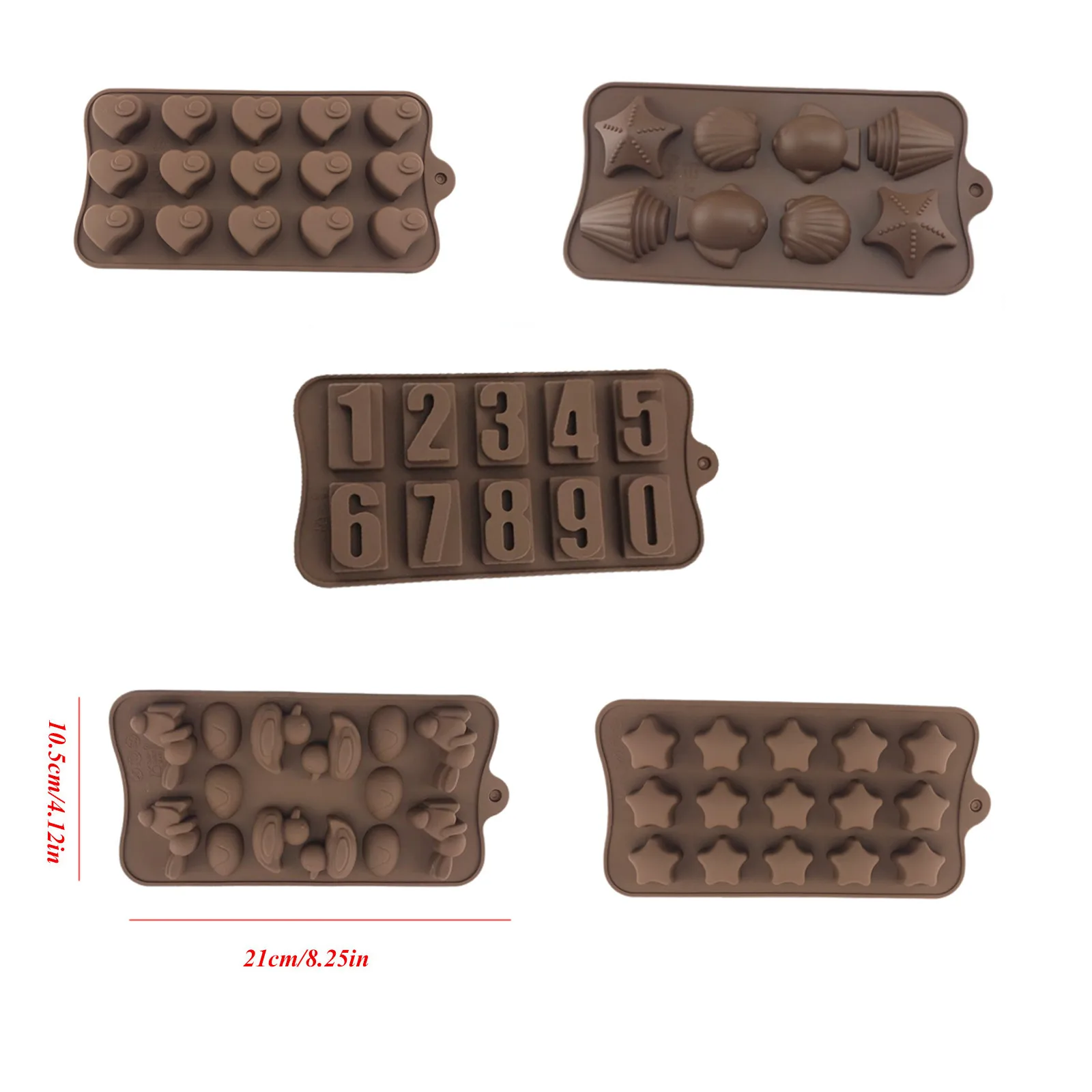 

New Silicone Chocolate Mold 6 Shapes Chocolate baking Tools Non-stick Silicone CD