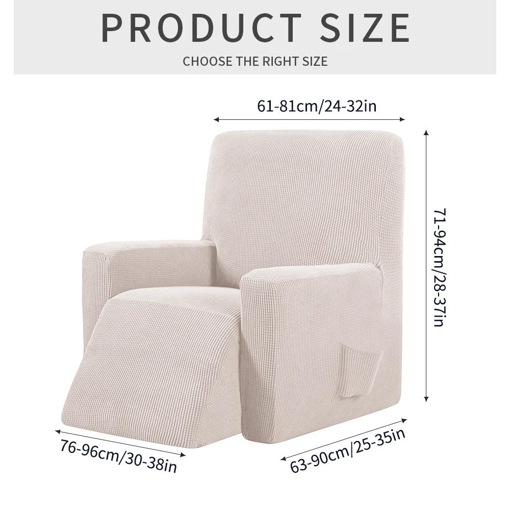 

Armchair Soft Chair Covers Furniture Protector Non-slip Recliner Chair Cover Protector Elastic All-inclusive Massage Sofa Cover