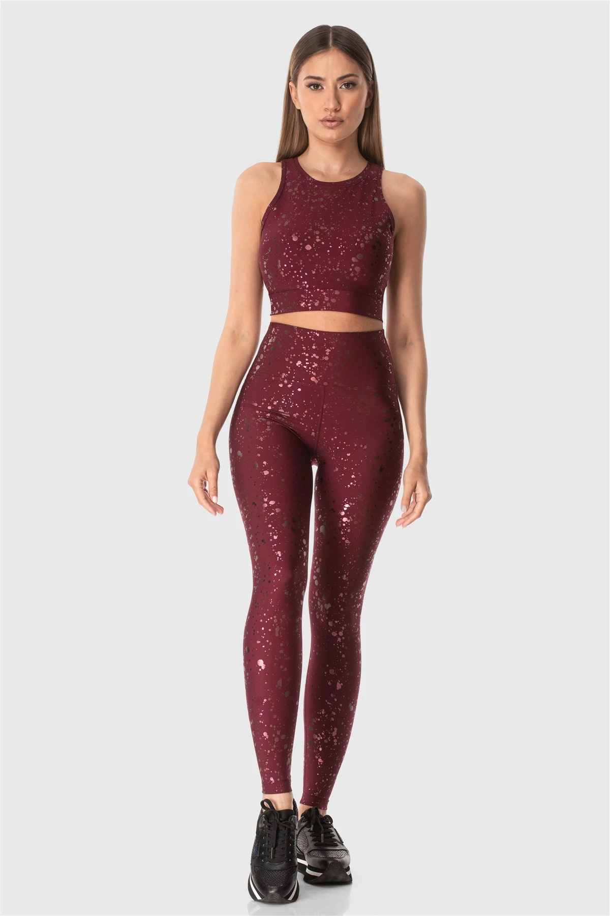 Superstacy High Waist Patterned Cherry Sports Leggings