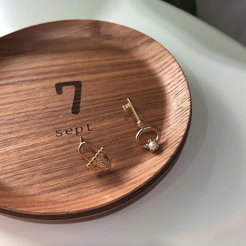 Женские Геометрические серьги Peri'sBox с замком и ключом 925 пробы серебристый