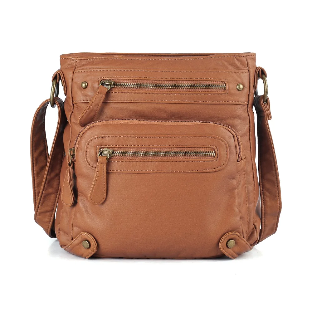 Бренд Angelkiss экологически чистая промытая женская сумка-мессенджер через плечо