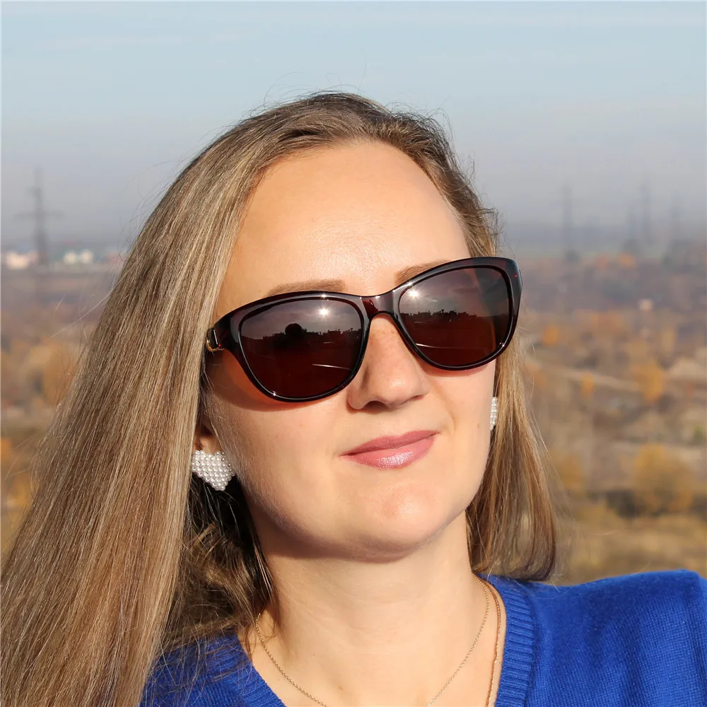 Zerosun поляризационные солнцезащитные очки женские кошачий глаз для женщин